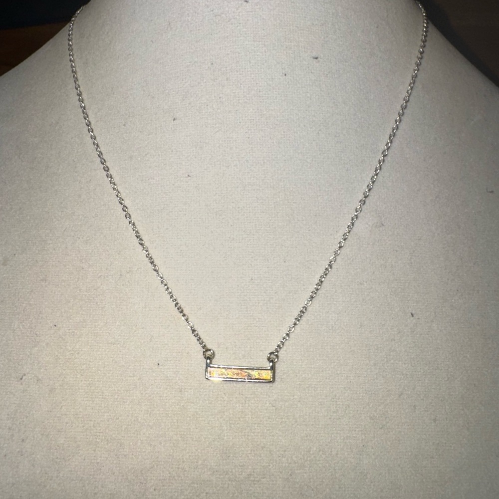 Elegant Silver Bar Necklace